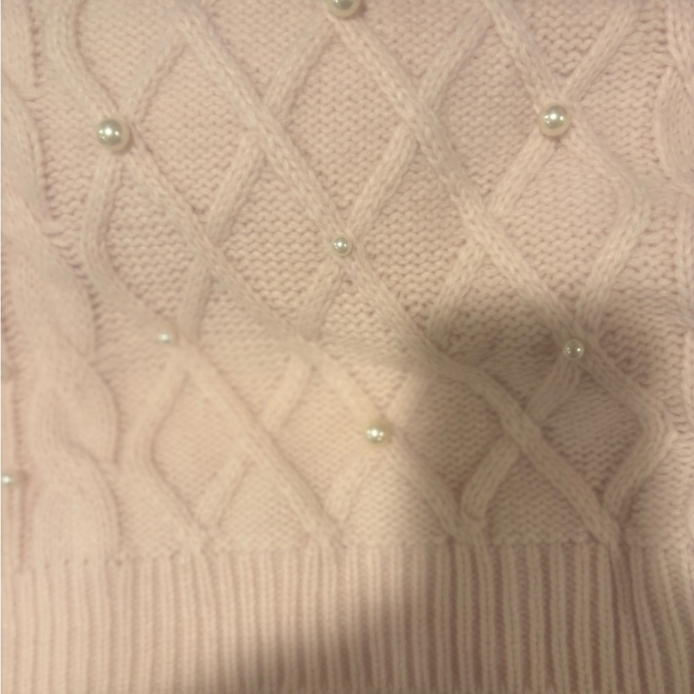 Forever 21+ Pink Pearl Embellished Sweater 2X - Picture 3 of 5
